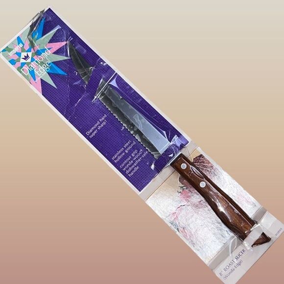 NEW Vintage Imperial Diamond Edge 8” Roast Slicer Knife Wonda-Edge - Picture 1 of 3